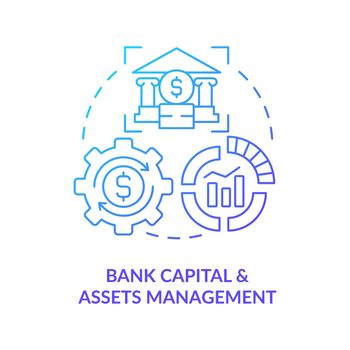 Bank capital and assets regulation concept icon