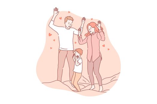 Parenthood, playing, love concept