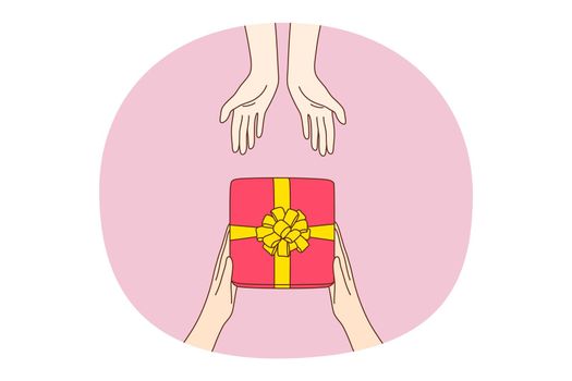 Giving presents, gift, surprise concept