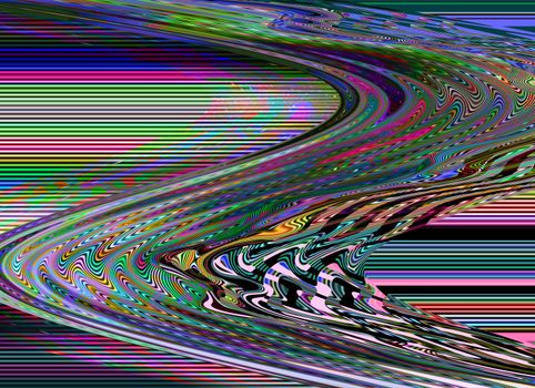 Glitch TV Error background Computer screen and Digital pixel noise abstract design Photo glitch Television signal fail Data decay Colorful noise