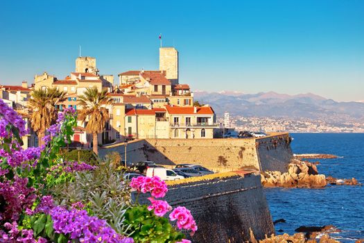 Town of Antibes historic waterfront and landmarks view