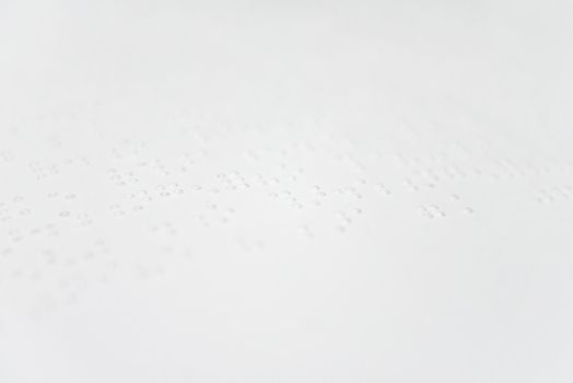 A fragment of text in Louis Braille 