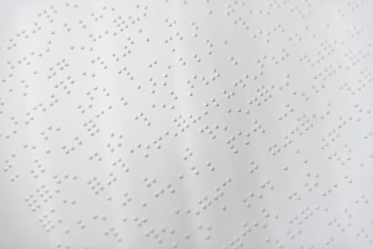 A fragment of text in Louis Braille 