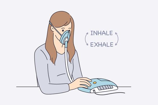 Healthcare and problems with breathe concept
