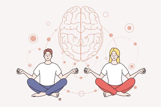 Meditation and mental health concept