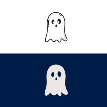 cute ghost Vector icon design illustration