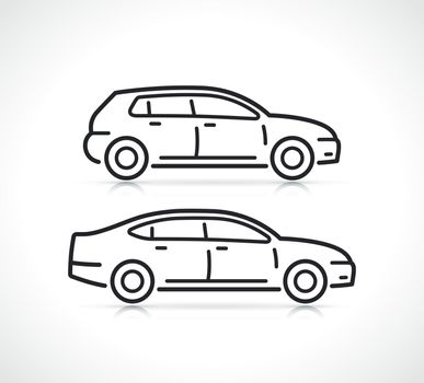 car or auto line icon