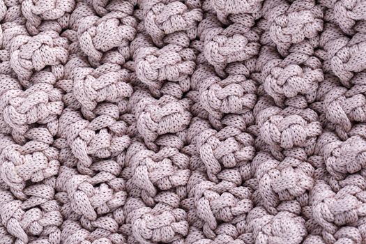 Crochet macrame texture close up, macro shot 