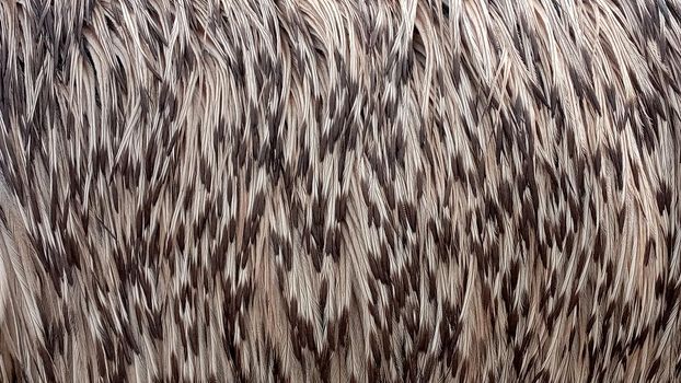 The texture Of An Emu Bird. The plumage of an emu bird. The pattern of the operculum