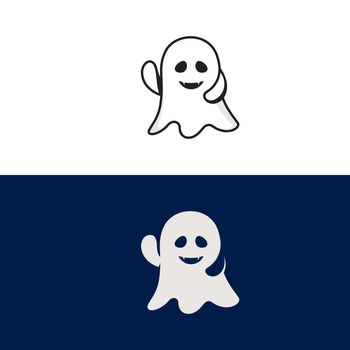 cute ghost Vector icon design illustration