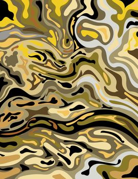 Camouflage Inkscape Suminagashi Kintsugi Japanese Ink Marbling Paper Abstract Art