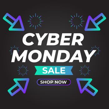 bright gradient cyber monday social media post promotion