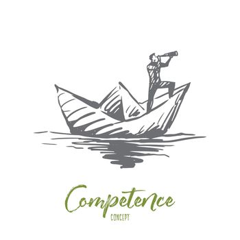 Competence, job, skill, management, efficiency concept. Hand drawn isolated vector.