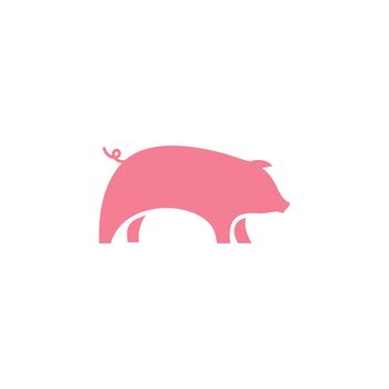 Pig symbol Template vector icon illustration