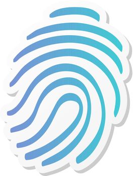 Sticker style icon - Fingerprint