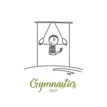 Gymnastics concept. Hand drawn isolated vector