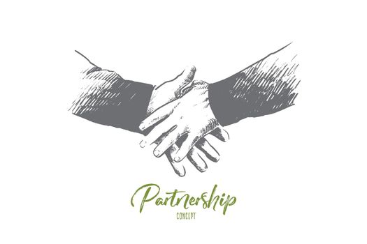 Partnership concept. Hand drawn isolated vector.