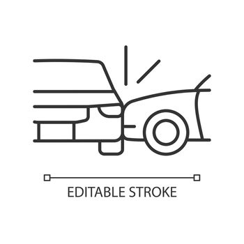 Side collision linear icon
