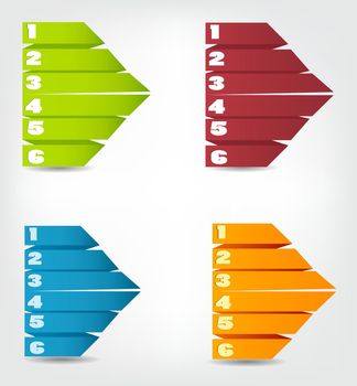 Concept of colorful origami for different business design. Vector illustration