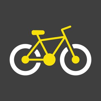 Bicycle vector icon. Camping sign