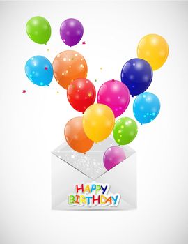 Happy Birthday Card Vector Illustration