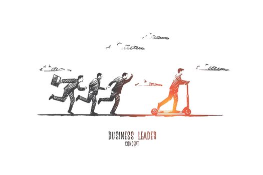 Business leader concept. Hand drawn isolated vector.