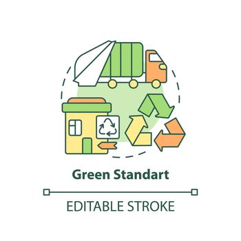 Green standard concept icon