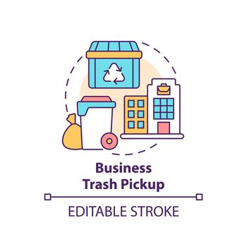Business trash pickup concept icon