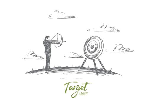 Target concept. Hand drawn isolated vector