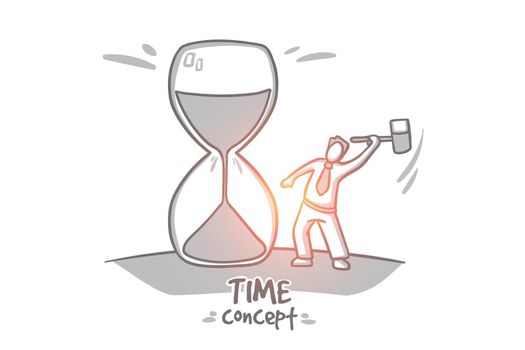 Time concept. Hand drawn isolated vector.