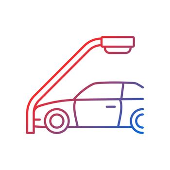 Single-vehicle collision gradient linear vector icon