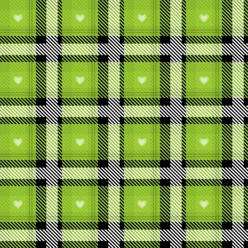 Vector Green Plaid Check Seamless Pattern in Geometric Abstract Style Can be used for Fashion Fabric Design, School Teen Textile Classic Dress, Picnic Blanket, Retro Print Shirt