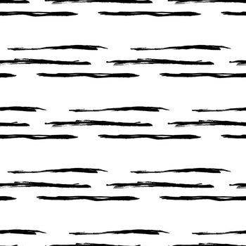 Vector Brush Seamless Pattern Grange Minimalist Geometric Design in Black Color. Modern Grung Collage Background for kids fabric and textile
