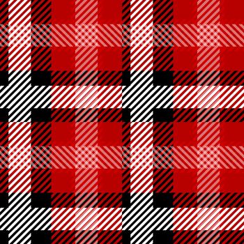Vector Red Plaid Check Seamless Pattern in Geometric Abstract Style Can be used for Fashion Fabric Design, School Teen Textile Classic Dress, Picnic Blanket, Retro Print Shirt
