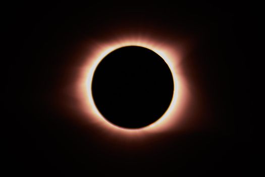 Total eclipse of the sun in a solar eclipse