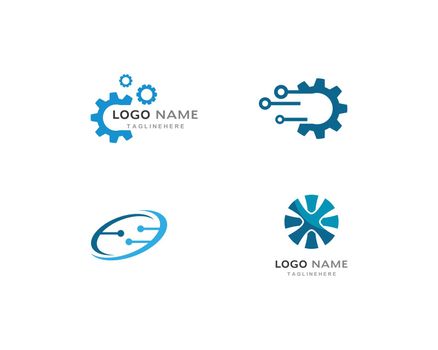 Gear technology Logo Template vector icon illustration design