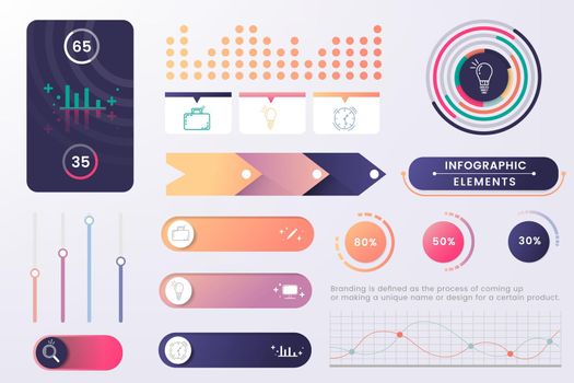 Colorful infographic element design vector