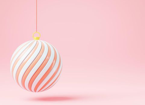 Christmas ball colorful decoration hanging isolated