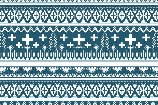 Native American seamless pattern, blue background vector