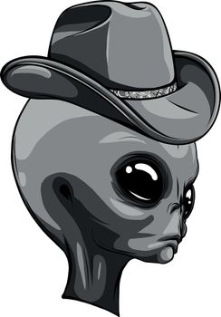 design of alien head with hat vector illustration design