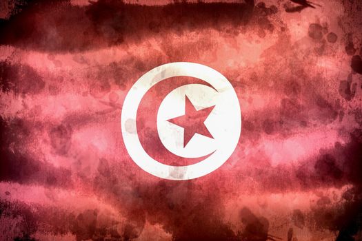 3D-Illustration of a Tunisia flag - realistic waving fabric flag