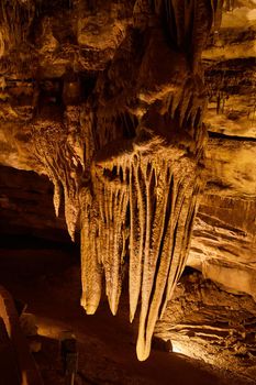 Detail of cave stalactite