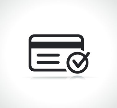 credit card with checkmark icon