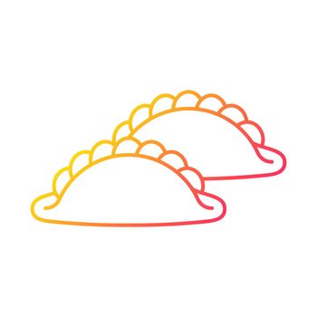 Curry puff gradient linear vector icon