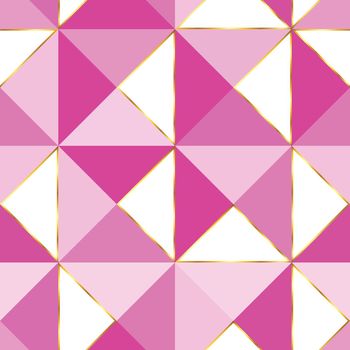 Pink and white triangle seamless pattern.