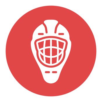Goalie helmet vector icon. Winter sign