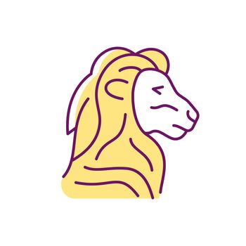 Lion head symbol RGB color icon