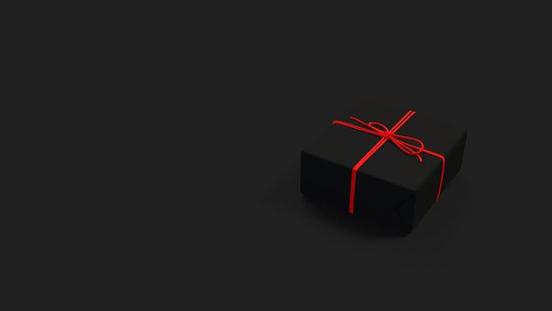 Black Friday mock up gift. Black Friday Sale Festival gift concept. 3D illustration mock up template