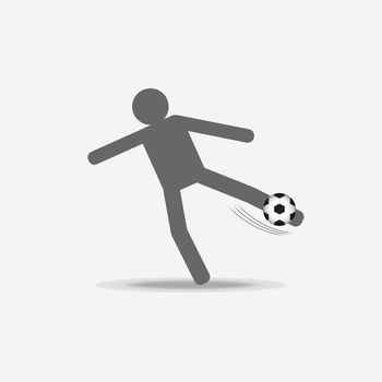 Football player kick the ball