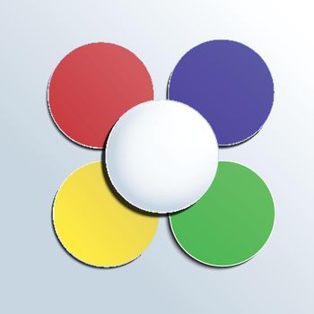 Colorful button on white background for any infographic